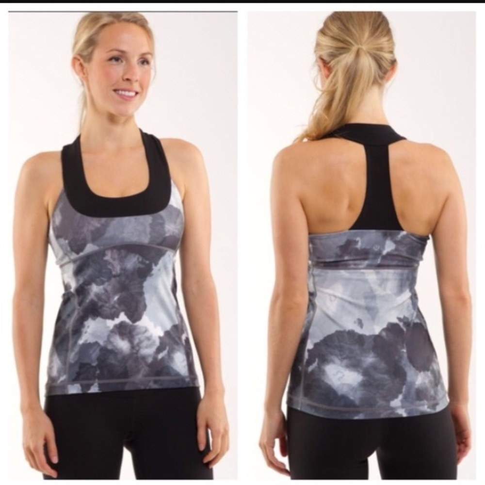 Lululemon Scoop Neck Tank in Coal Tinted Canvas❤️